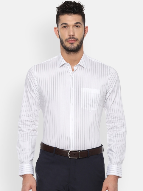 

Van Heusen Men White & Grey Slim Fit Striped Formal Shirt