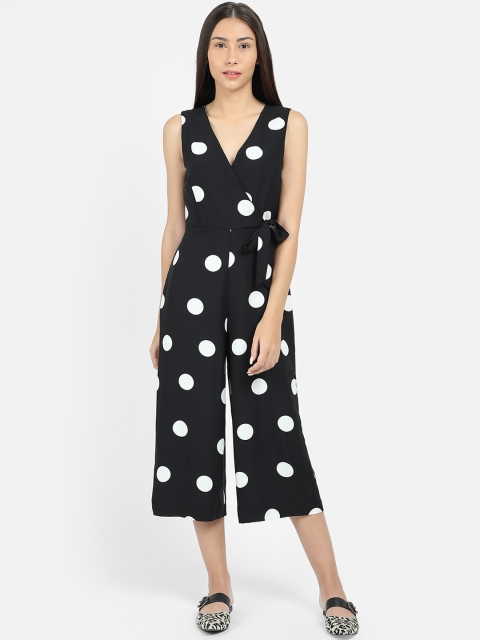 

COVER STORY Women Black & White Printed Culotte Jumpsuit