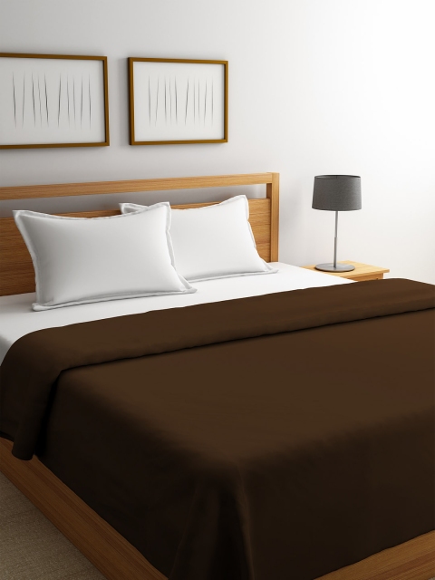 

STELLAR HOME Brown Solid AC Room 270 GSM Double Bed Blanket