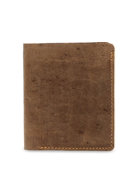 

Teakwood Leathers Unisex Tan Solid Leather Two Fold Wallet