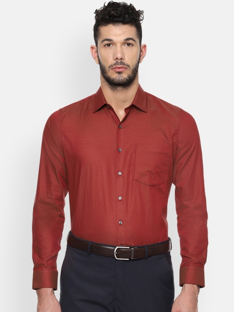 

Van Heusen Men Red Slim Fit Self Design Formal Shirt