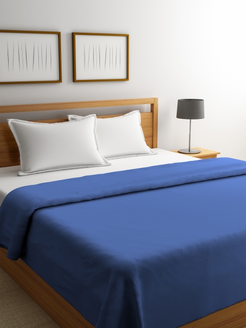 

STELLAR HOME Blue Solid AC Room 270 GSM Double Bed Blanket