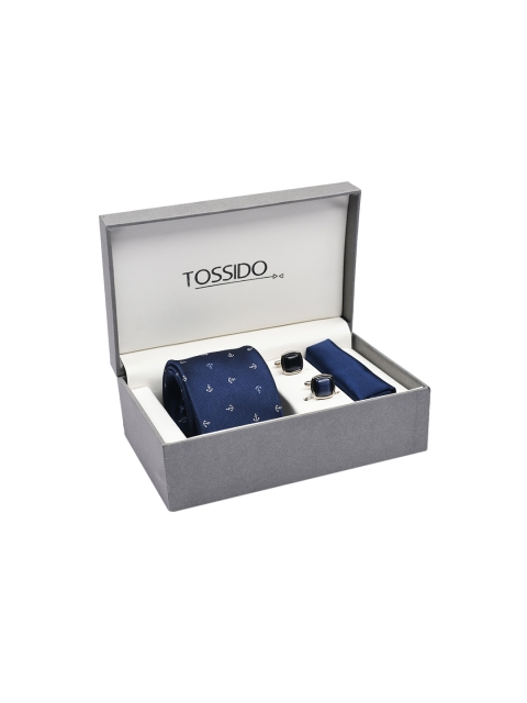 

Tossido Men Blue & Silver-Toned Accessory Gift Set