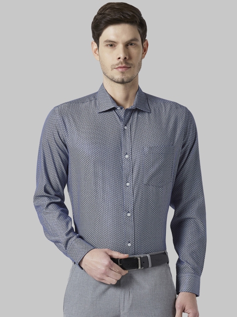 

Park Avenue Men Blue Regular Fit Printed Formal Shirt