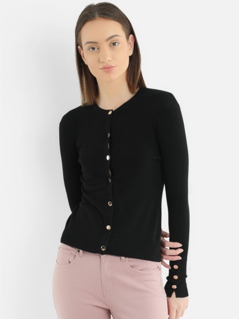 

COVER STORY Women Black Solid Sweater