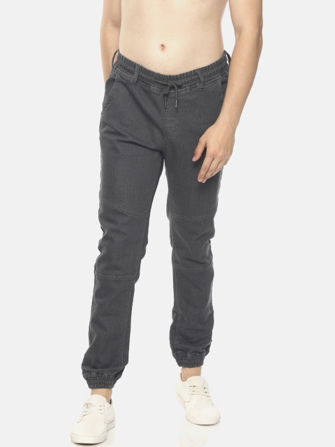 

IVOC Men Charcoal Grey Mid-Rise Clean Look Stretchable Joggers