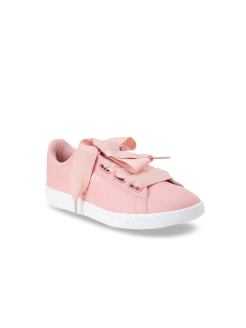 

Puma Girls Peach-Coloured Vikky v2 Ribbon SL Jr Sneakers