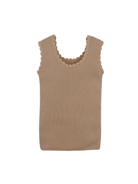 

RVK Kids Beige Solid Sweater Vest