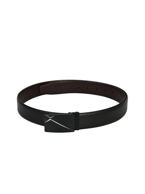 

Second SKIN Men Black & Brown Textured Reversible Genuine Leather Belt