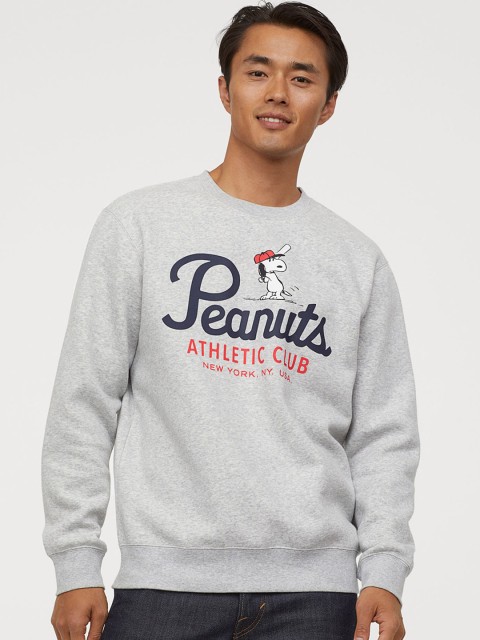

H&M Women Grey Printed Sweatshirt