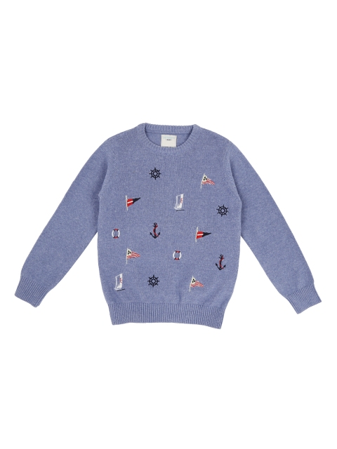 

Pantaloons Junior Boys Blue Printed Sweater