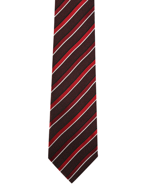 

Louis Philippe Maroon & Black Striped Broad Tie