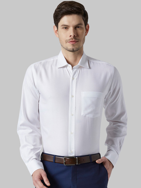 

Park Avenue Men White Regular Fit Solid Formal Shirt