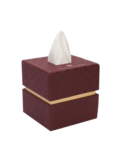 

Louis Philippe Men White Solid Silk Pocket Square
