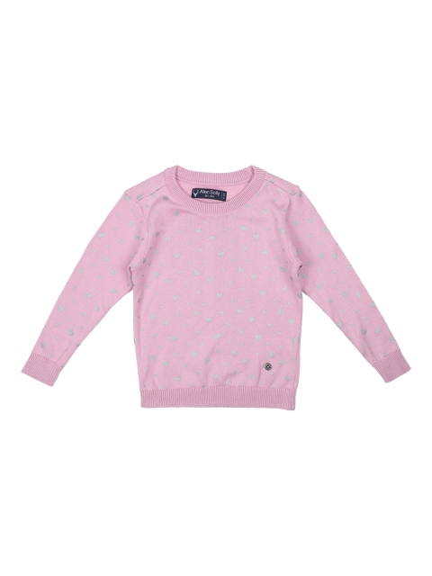 

Allen Solly Junior Girls Pink Solid Sweater