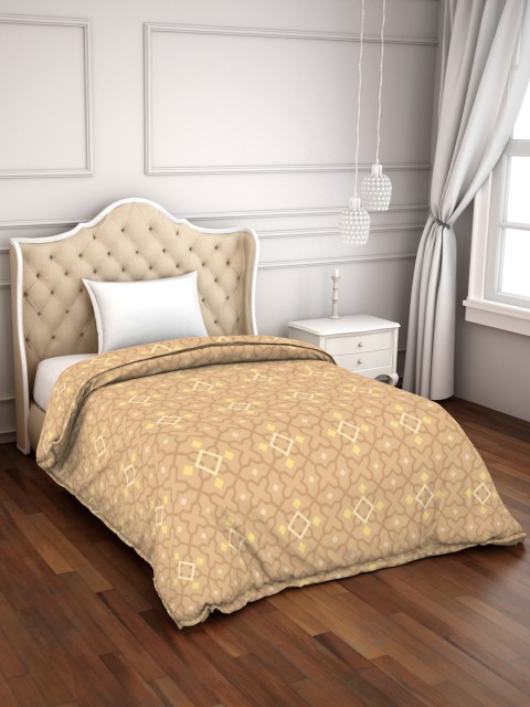 

Welspun Brown Geometric Printed AC Room 150 GSM Reversible Single Bed Dohar