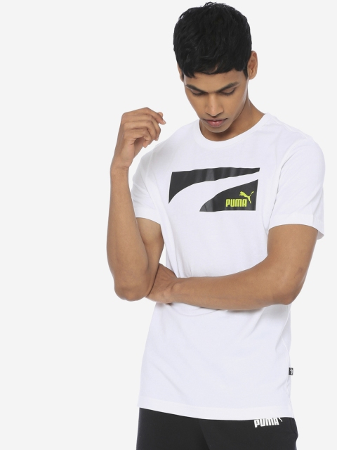 

Puma Men White Printed Round Neck Graphic Tee IX T-shirt