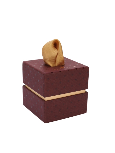 

Louis Philippe Men Brown Solid Silk Pocket Square