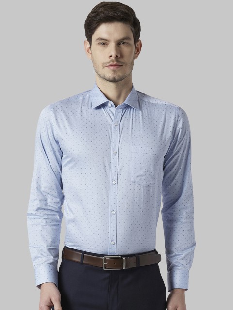 

Park Avenue Men Blue Regular Fit Printed Formal Shirt