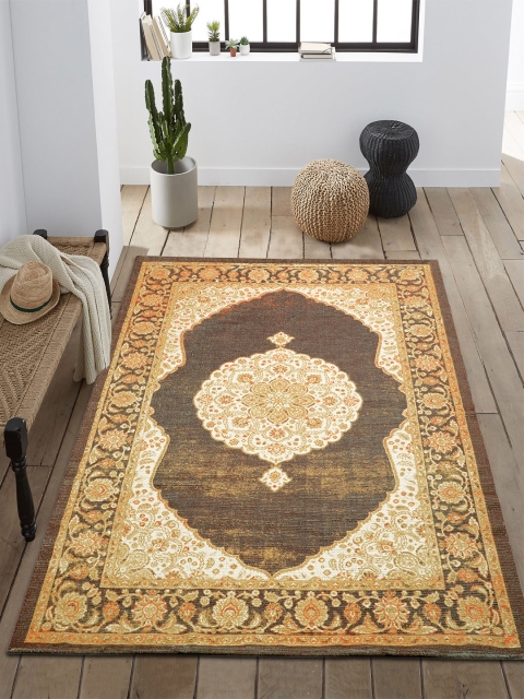 

Saral Home Brown & Beige Printed Anti-Skid Carpet