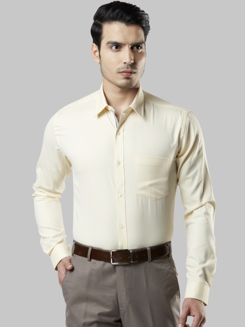 

Next Look Men Yellow Slim Fit Self Design Formal Shirt
