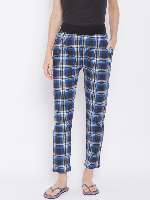 

C9 AIRWEAR Women Blue & Black Checked Lounge Pants P1530