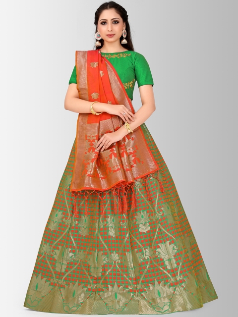 

MIMOSA Multicoloured Semi-Stitched Lehenga & Blouse with Dupatta, Multi