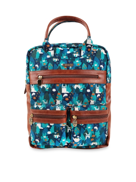 

Chumbak Women Blue Graphic Backpack