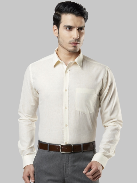 

Next Look Men Beige Slim Fit Solid Formal Shirt