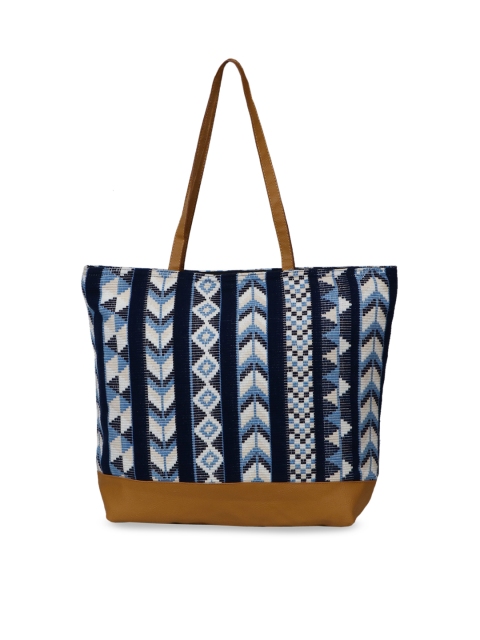

Diwaah Navy Blue & White Self Design Shoulder Bag