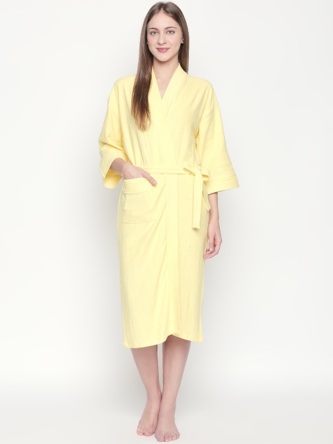 

Lady Love Women Yellow Solid Bath Robe