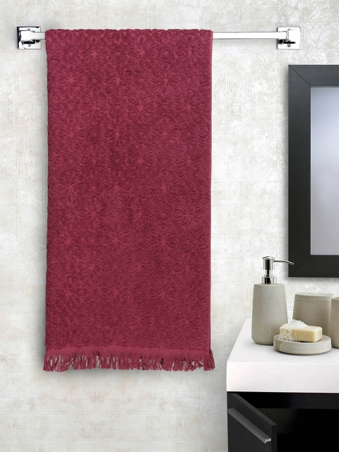 

Trident Unisex Maroon Solid 653 GSM Bath Towel