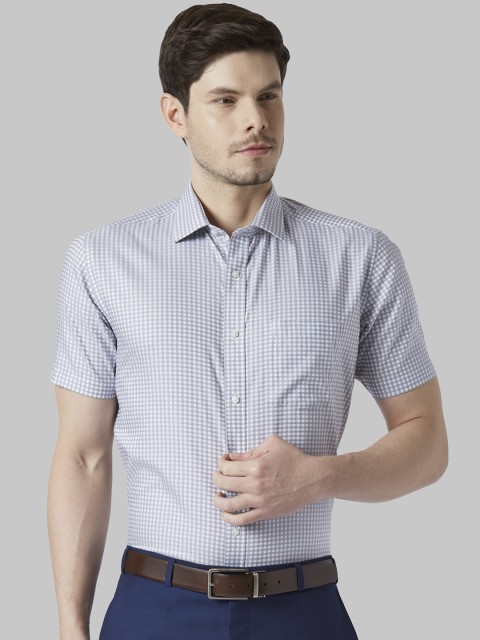 

Park Avenue Men Grey & White Regular Fit Printed Formal Shirt