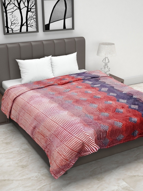 

Status Red & Navy Blue Abstract Mild Winter 200 GSM Double Bed Blanket