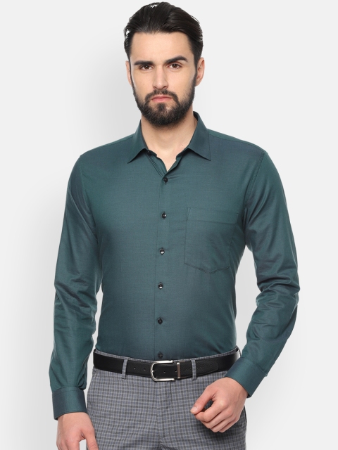 

Van Heusen Men Green Slim Fit Solid Formal Shirt