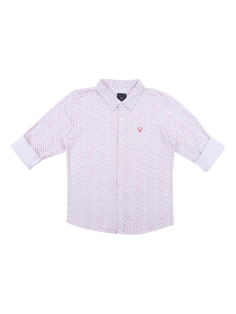 

Allen Solly Junior Boys White & Blue Regular Fit Printed Casual Shirt