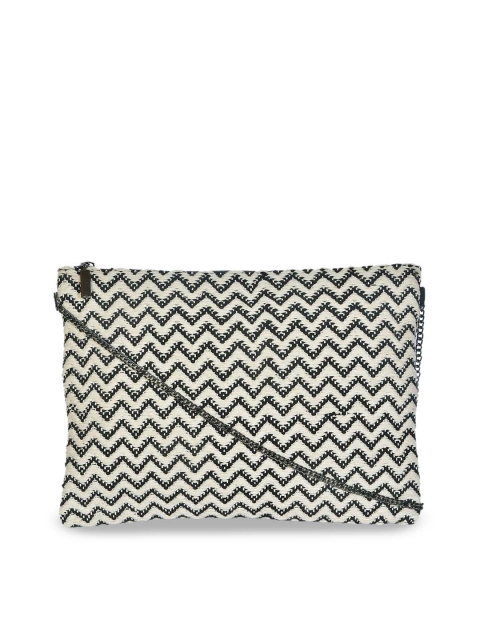 

Diwaah Women Off-White & Grey Self Design Sling Bag