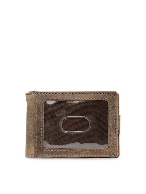 

Teakwood Leathers Unisex Brown Solid Two Fold Leather Wallet