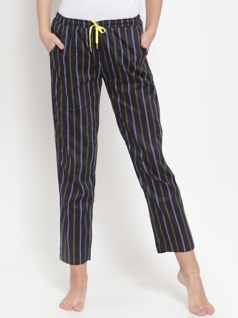 

Boston Club Women Navy Blue Striped Lounge Pants BC-Lower-35-B