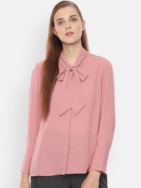 

Van Heusen Women Pink Regular Fit Solid Formal Shirt