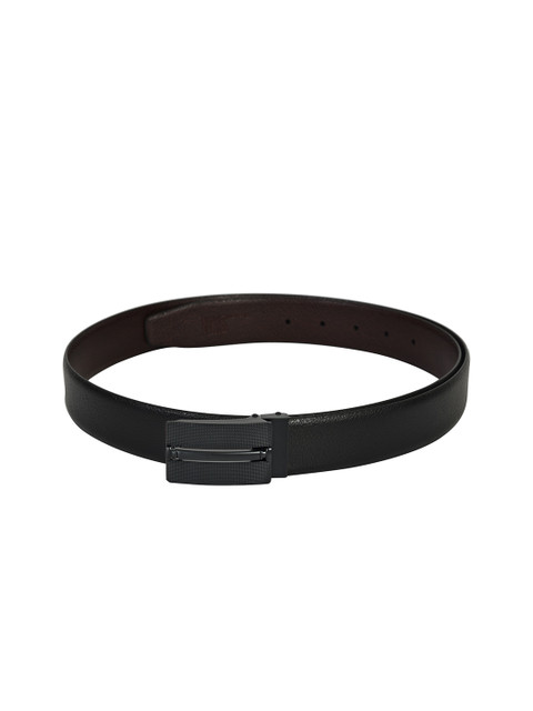 

Second SKIN Men Black & Brown Textured Reversible Genuine Leather Belt