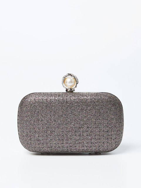 

CODE by Lifestyle Metallic Purple-Toned Embellished Clutch