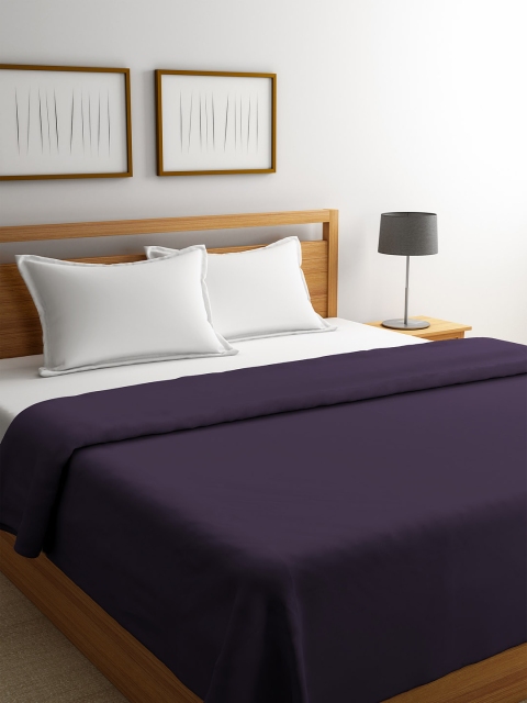 

STELLAR HOME Purple Solid AC Room 270 GSM Double Bed Blanket