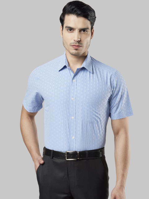 

Next Look Men Blue Regular Fit Checked Formal Shirt