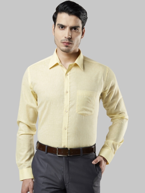 

Next Look Men Yellow Slim Fit Solid Formal Shirt