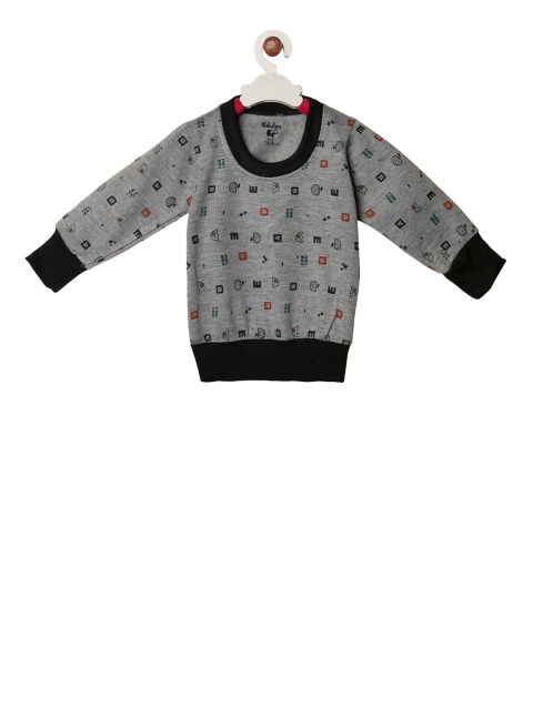 

TINY HUG Kids Grey Printed Sweatshirt