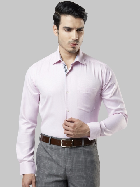 

Next Look Men Pink Slim Fit Self Design Formal Shirt