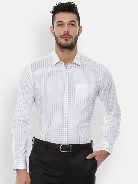 

Van Heusen Men White & Grey Slim Fit Striped Formal Shirt