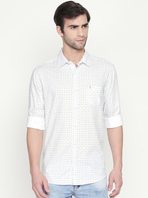 

Mufti Men White Slim Fit Printed Casual Shirt