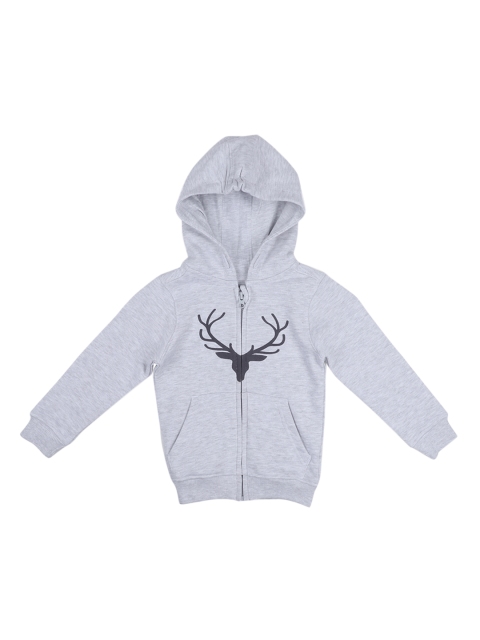 

Allen Solly Junior Boys Grey Printed Hooded Sweatshirt
